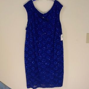 Blue sequin dress